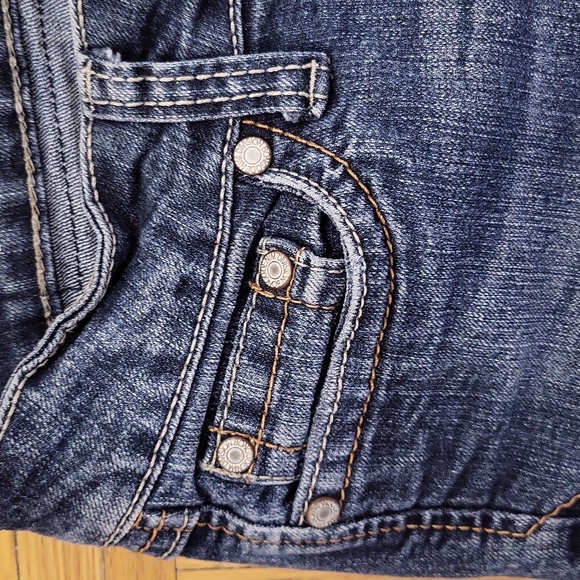 PRE-LOVED BONGO LOW-RISE FLARE DENIM JEANS-1 - Picture 5 of 8